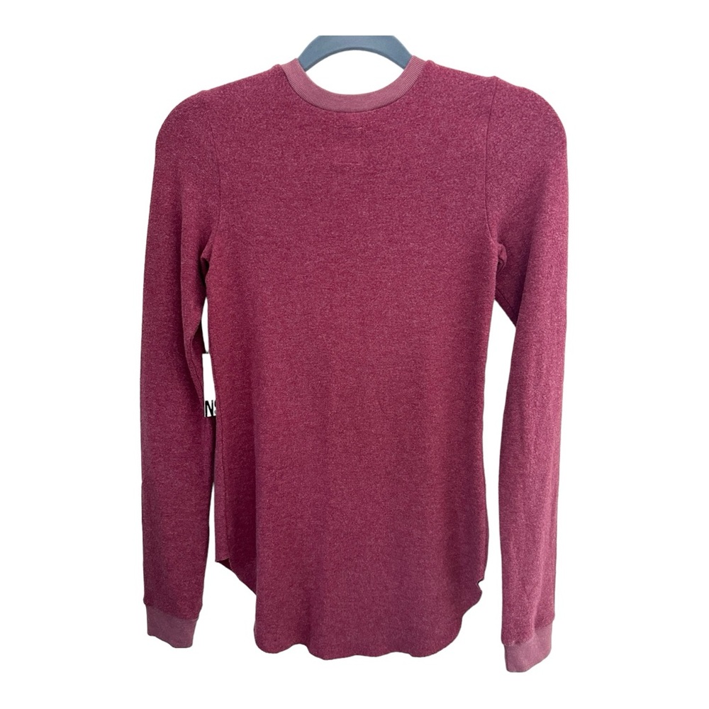 NSF Women's Fleece Long Sleeve Slim Fit Tee Fuscia Size S - Picture 2 of 6